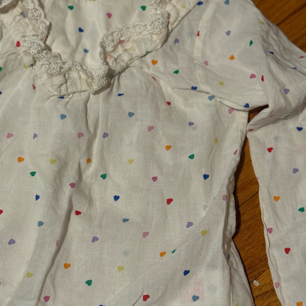 Mini Boden Cream Blouse with Colorful Accents - Picture 2 of 3